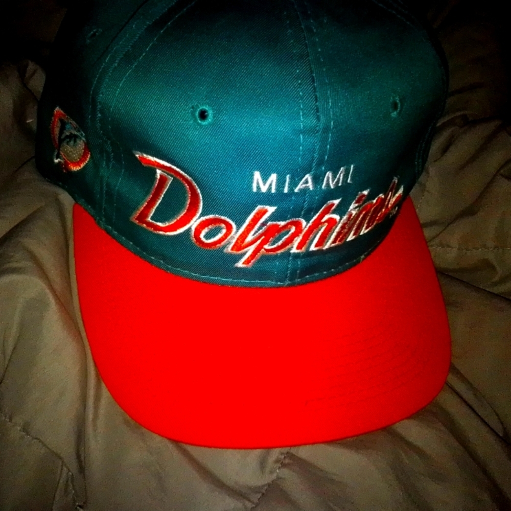 Vintage Miami Dolphins script snapback hat